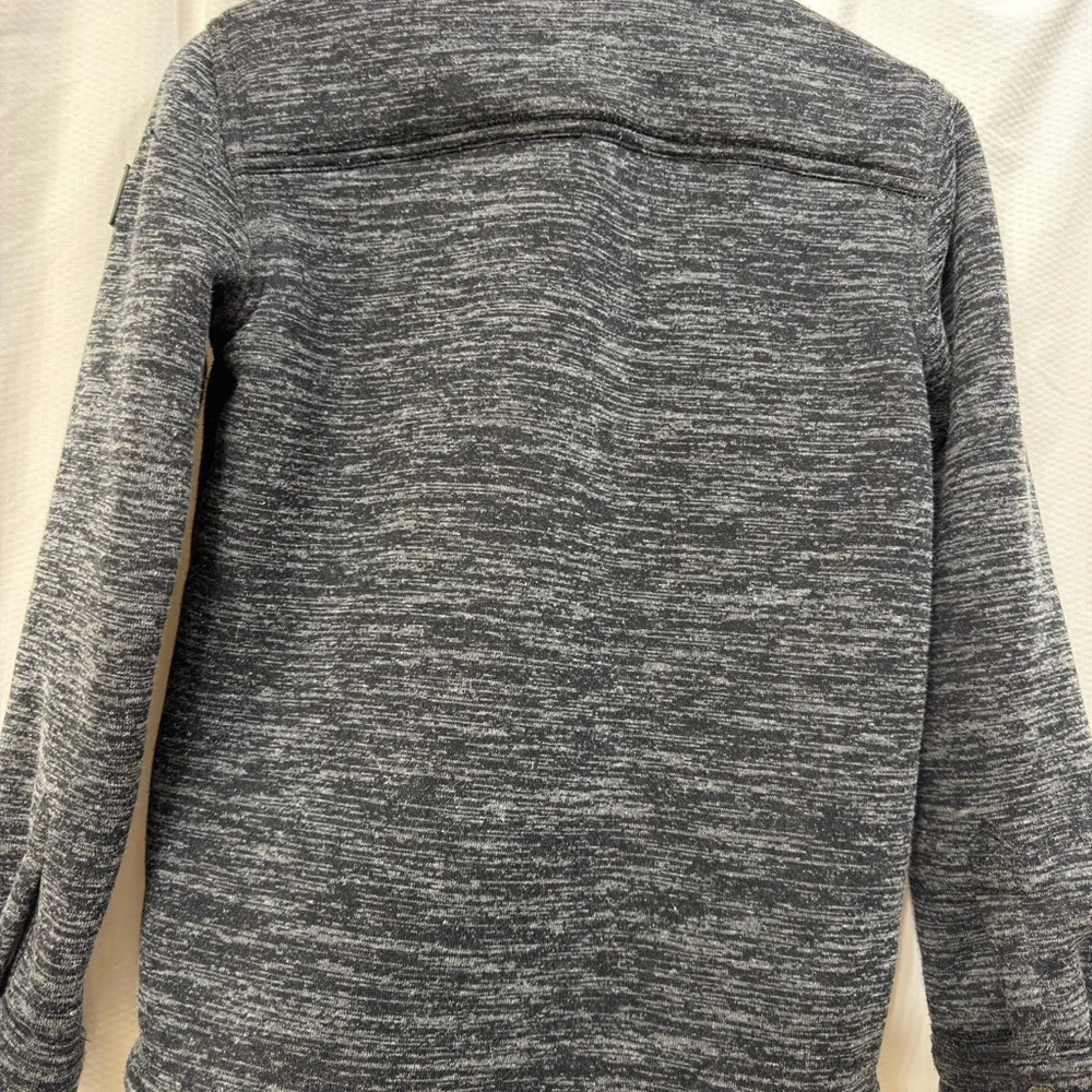 Buffalo David Bitton Boy's Fleece-lined Gray Knit Textured Shacket‎ Sz L (14-16)